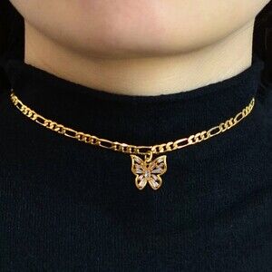 18k gold plated Butterfly Necklaces, butterfly pendant necklace , butterfly chok